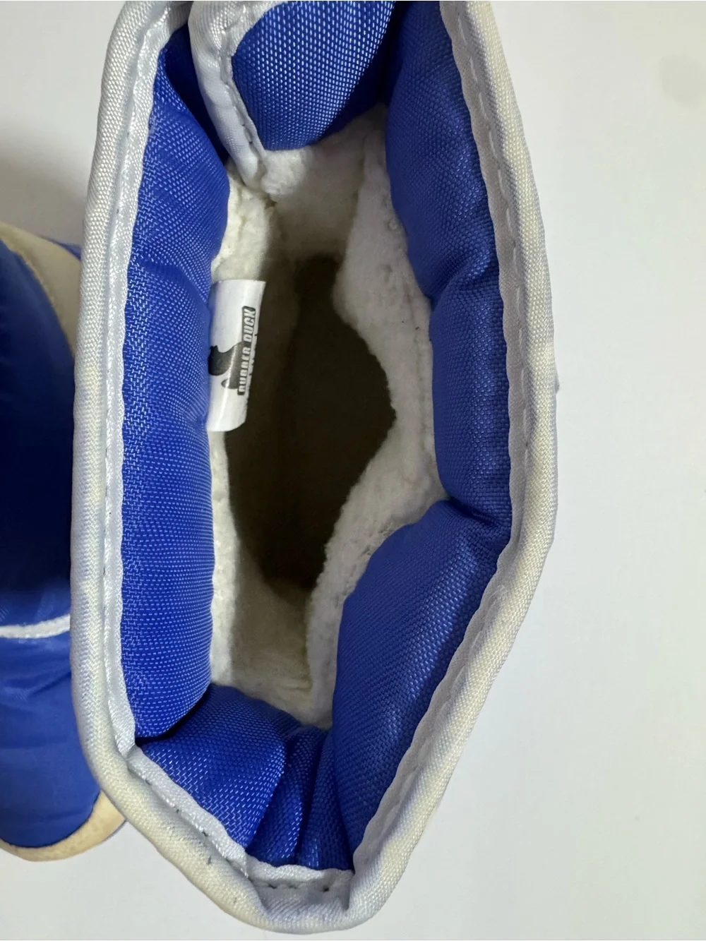 Rubber Duck Snowjogger Kids Blue Winter Boots Faux Fur Lined Size 1